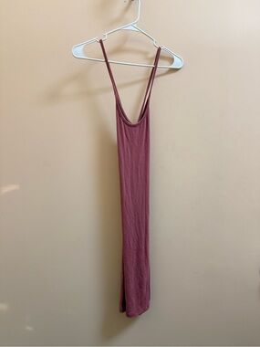 naked wardrobe Mauve Pink Sleeveless Midi Bodycon Dress